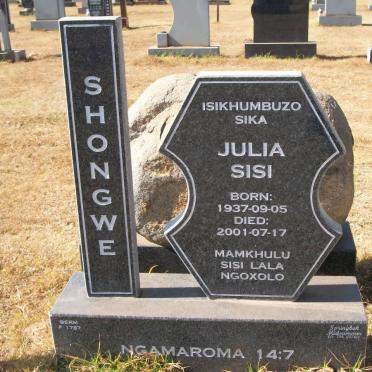 SHONGWE Julia Sisi 1937-2001