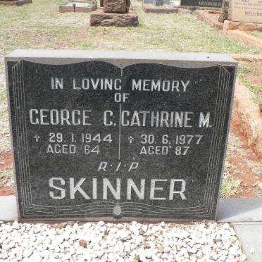 SKINNER George C. -1944 &amp; Cathrine M. -1977