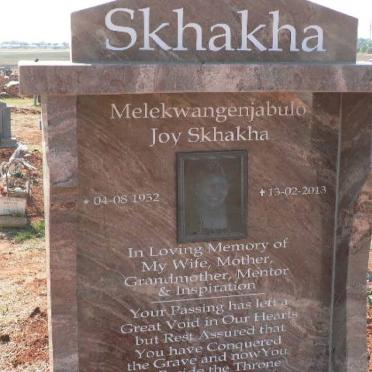 SKHAKHA Melekwangenjabulo Joy 1952-2013