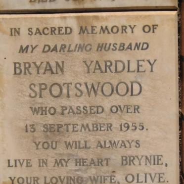 SPOTSWOOD Bryan Yardley -1955