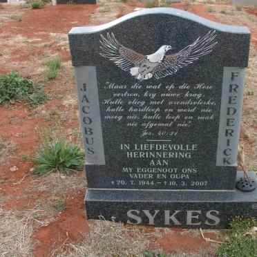 SYKES Jacobus Frederick 1944-2007