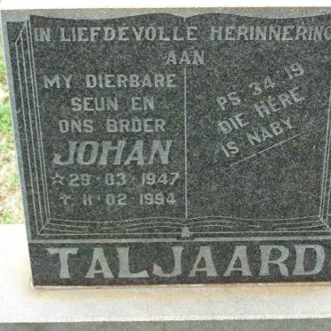TALJAARD Johan 1947-1994