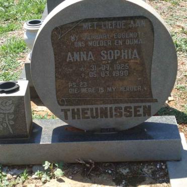 THEUNISSEN Anna Sophia 1925-1990