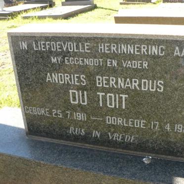 TOIT Andries Bernardus, du 1911-1982