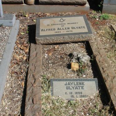 ULYATE Alfred Allen 1885-1974 &amp; Jaylene 1898-1980