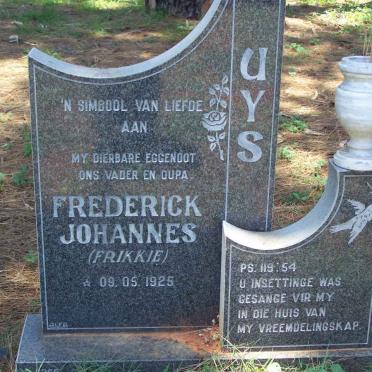 UYS Frederick Johannes 1925-