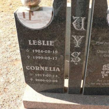 UYS Leslie 1924-1999 &amp; Cornelia 1917-2006