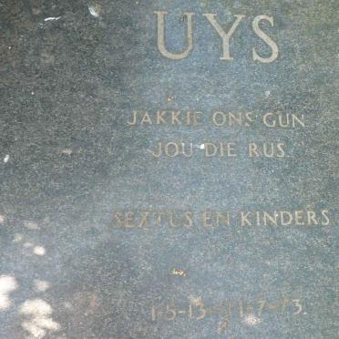 UYS Jakkie 1913-1973