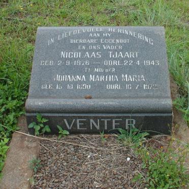 VENTER Nicolaas Tjaart 1875-1943 &amp; Johanna Martha Maria 1890-1972