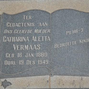 VERMAAS Catharina Aletta 1880-1949