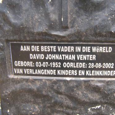 VENTER David Jonathan 1952-2002