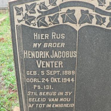 VENTER Hendrik Jacobus 1889-1944