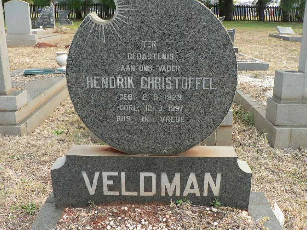 VELDMAN Hendrik Christoffel 1929-1991