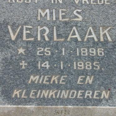 VERLAAK Mies 1896-1985
