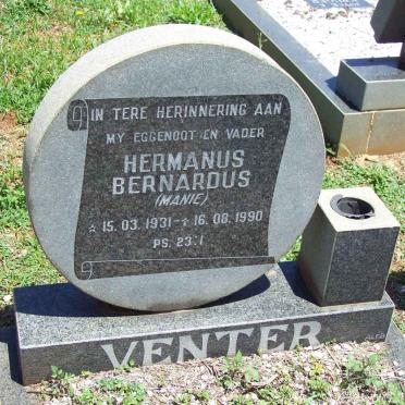 VENTER Hermanus Bernardus 1931-1990