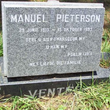 VENTER Manuel Pieterson 1913-1993