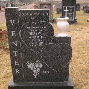 VENTER Erasmus Albertus 1967-2003