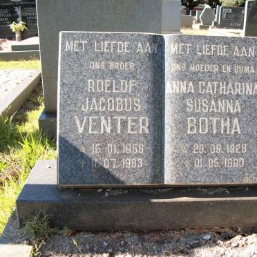 VENTER Roelof Jacobus 1956-1983 :: BOTHA Anna Catharina Susanna 1928-1990