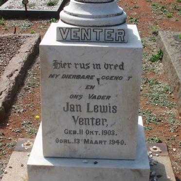 VENTER Jan Lewies 1903-1940