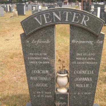 VENTER Joachim Marthinus 1929-2002 &amp; Cornelia Johanna 1930-