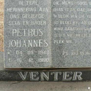 VENTER Petrus Johannes 1948-1990