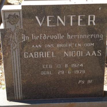 VENTER Gabriel Nicolaas 1924-1979