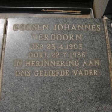 VERDOORN Goosen Johannes 1903-1986