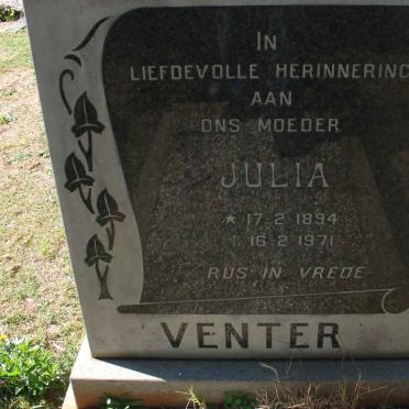 VENTER Julia 1894-1971