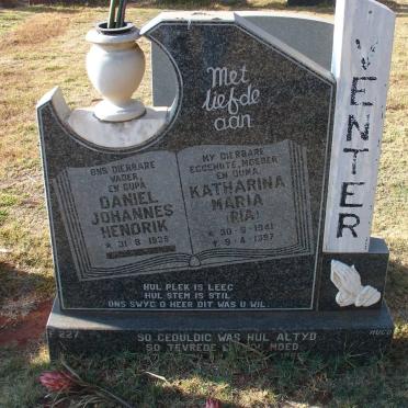 VENTER Daniel Johannes Hendrik 1938- &amp; Katharina Maria 1941-1997