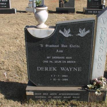 VENSKE Derek Wayne 1963-1999