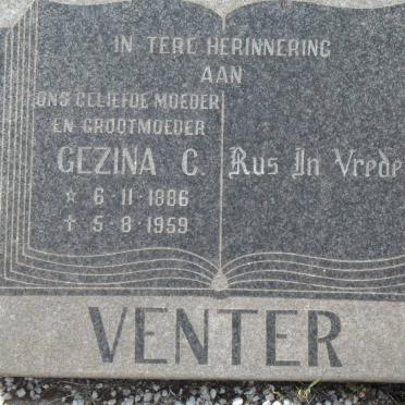 VENTER Gezina C. 1886-1959