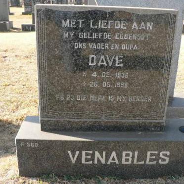 VENABLES Dave 1936-1998