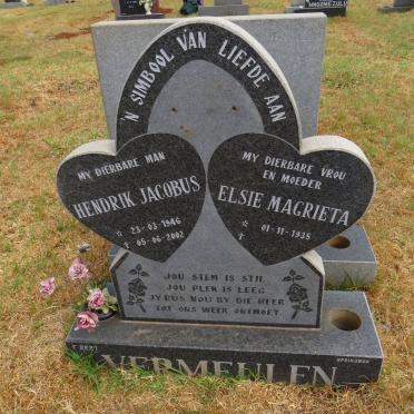 VERMEULEN Hendrik Jacobus 1946-2002 &amp; Elsie Magrieta 1935-