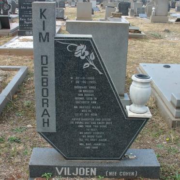 VILJOEN Kim Deborah nee COHEN 1966-1993