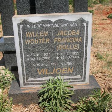 VILJOEN Willem Wouter 1927-2008 &amp; Jacoba Francina 1929-2004