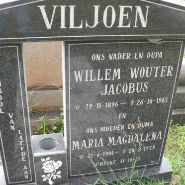 VILJOEN Willem Wouter Jacobus 1896-1965 &amp; Maria Magdalena 1901-1979