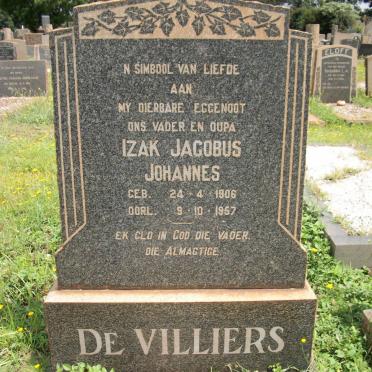 VILLIERS Izak Jacobus Johannes, de 1906-1957