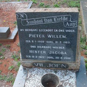 VILJOEN Pieter Willem 1909-1963 &amp; Hester Jacoba 1922-2006