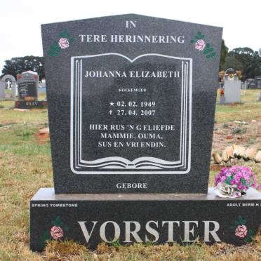 VORSTER Johanna Elizabeth 1949-2007