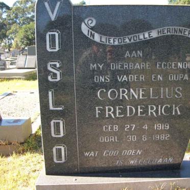 VOSLOO Cornelius Frederick 1919-1982