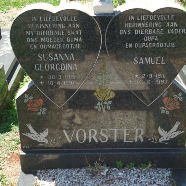 VORSTER Samuel 1911-1993 &amp; Susanna Georgdina 1915-1990