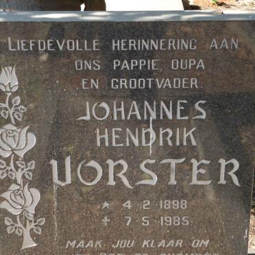 VORSTER Johannes Hendrik 1898-1985