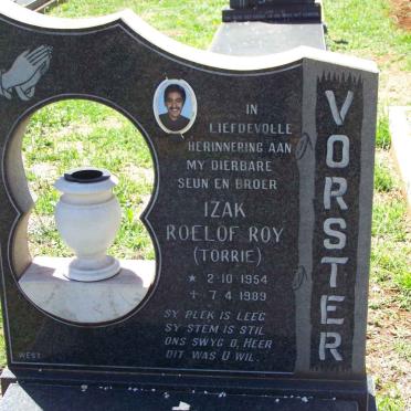 VORSTER Izak Roelof Roy 1954-1989
