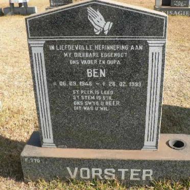VORSTER Ben 1946-1999