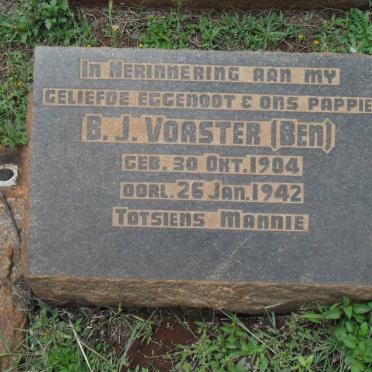 VORSTER B.J. 1904-1942