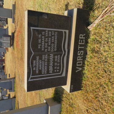 VORSTER Abraham 1936-2000