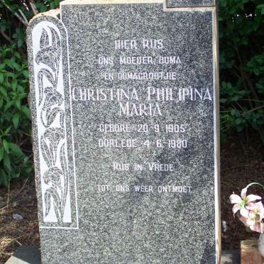 VORSTER Christina Philipina Maria 1905-1980