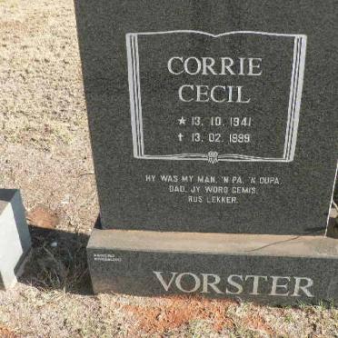VORSTER Corrie Cecil 1941-1999