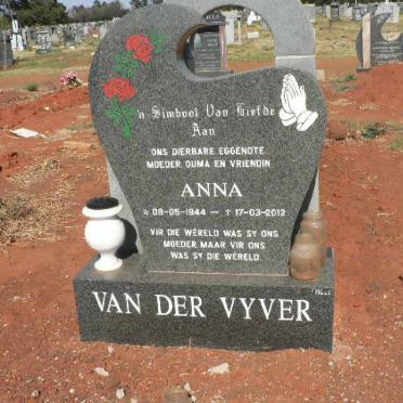 VYVER Anna, van der 1944-2012