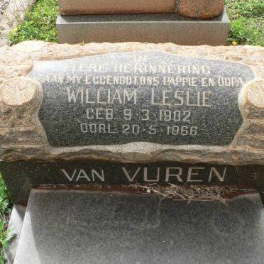 VUUREN William Leslie, van 1902-1966